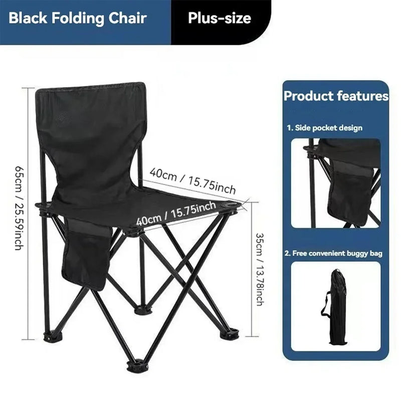 Camping Chair Outdoor Folding Beach Multifunctional Lazy Chair Easy Storage Fishing Chair Picnic Camping Equipment