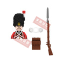 Medieval Napoleonic War French Dragoon British Soldiers Pirates Figures Army Scottish Fuisiler Building Blocks Weapons Brick Toy