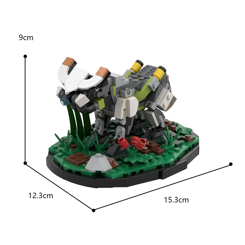 Game Horizon Slitherfang Snake Monster Building Block Kit Zero Figure Thunder Beast Machine Brick Model Toy DIY Kids Toy Gift