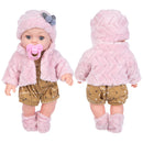 12inch Realistic Reborn Doll Handmade Mohair Silicone Cloth Dolls Full Body Bebe Reborn Newborm Girl With Pacifier
