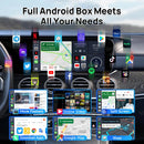 CarlinKit S2 CarPlay Ai Box LED Android 13 Streaming Box 64G/128G Qualcomm 8-Core Split Screen Car Intelligent System Play Video