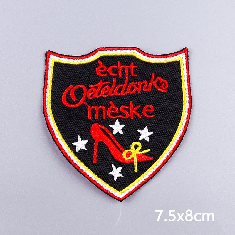 2024 Netherland Oeteldonk Emblem Embroidery Patches For Clothes Carnival Frog Iron On Patch Thermoadhesive Patch For Gift DIY