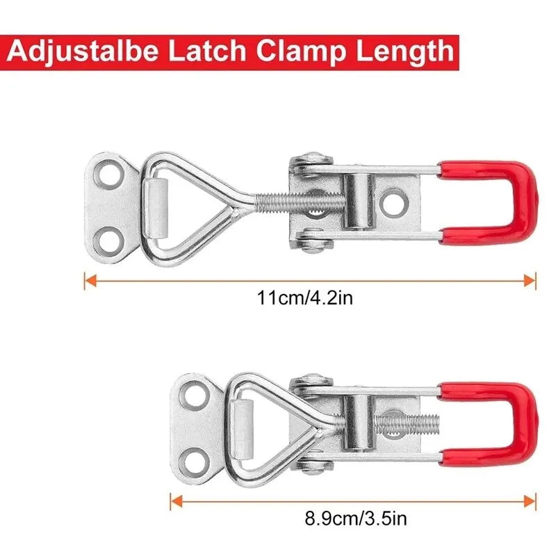 1/2PCS Heavy Iron Adjustable Buckle Lock Clamp Box Buckle Clamp Door Bolt Type Quick Clamp Accessory Horizontal Clamp Catch Clas