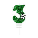 0-9 Numbers Football Cake Candle Kids Sports Theme Football Birthday Party Decoration Favors Cupcake Topper Cake Decor Supplies