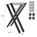 2Pcs Metal Table Legs Iron Desk Bracket Modern Simple Table Foot Accessories for Home Office Bench Desk Table