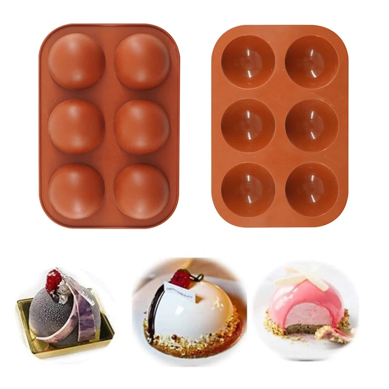 3D Ball Round Half Sphere Silicone Mold for DIY Baking Pudding Mousse Chocolate Eco-Friendly Cake Mold Kitchen Accessories Tools