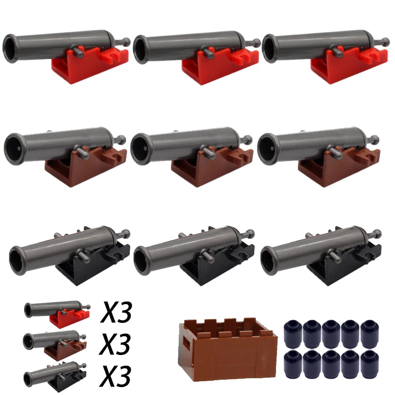 Military MOC Sentry Building Block Soldier Sandbag Fence Cannon Shell Barbed Wire Weapon Rack Training Field Watchtower Toy K018