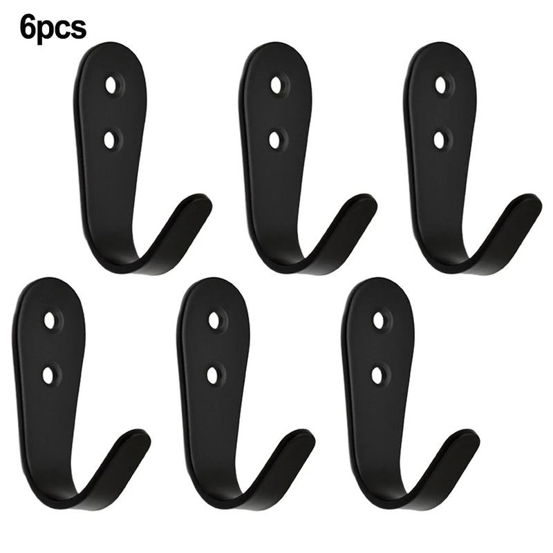 6pcs Hooks  Door Wall Hook Hang Towels Handbags Hats Scarves Clothes Robes Hooks For Bathroom Kitchen Bedroom