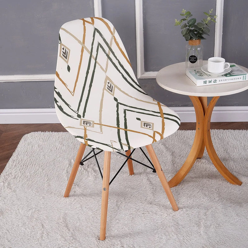 Shell Chair Cover Fashion nordic christmas cover Elastic Armless Scandinavian Chair Kitchen Bar Seat Cushion Furniture protect