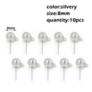 Stainless Steel Round Ball Post Earrings Stud Loops Earring Hooks Earplug  Fit Women DIY Earring Jewelry Making Christmas Craft
