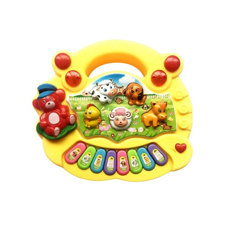 Musical Instrument Toy Baby Kids Animal Farm Piano Developmental Music Educational Toys For Children Christmas New Year Gift GYH