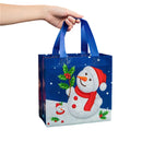 StoBag 12pcs New Year Christmas Tote Bags Gift Packaging Fabric Hnadle Santa Claus Supplies For Home Handmade Kids Party Favors