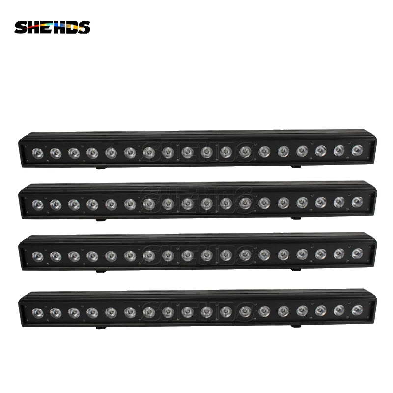 SHEHDS 1/2/4pcs LED 18x18W Wash Wall Floodlight DMX512  Flood Down Lighting for Dj Disco Wedding Christmas Lights Audience