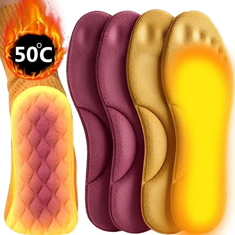 Self-heated Insoles Feet Massage Thermal Thicken Insole Memory Foam Shoe Pads Winter Warm Men Women Sports Shoes Pad Accessories