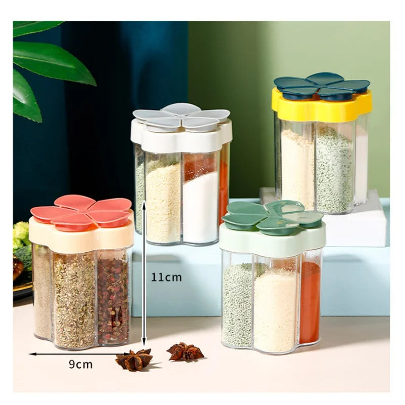 Seasoning Jar Plastic Container Seasoning Bottle Spice Organizer Outdoor Camping Seasoning Container Kitchen Gadget Sets