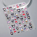 1PCS 5D Cartoon Kuromi Hello Kitty Nail Stickers Sanrio Animation Nail Art Decoration Sanrio Cute Melody Embossed Stickers