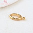 (3310) 15.6x9.6MM Hole 2MM 24K Gold Color Brass Lobster Clasps for Charms Pendants High Quality DIY Jewelry Making Findings