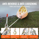 SucceBuy Rope Puller 3/4 T 1653lbs Pulling Capacity with 100' 0.6" diameter Rope 2 Hook Come Along Winch Heavy Duty Puller Tool