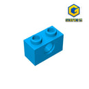 Gobricks 10pcs MOC 3700 Brick 1x2 with Hol Compatible Assembles ParticlesFor Building Blocks Parts DIY Educational Gift Toy 2022