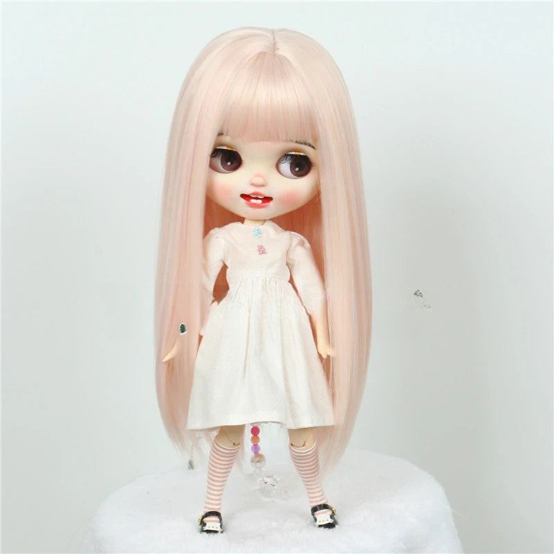 Blythe Little Doll Wig, Straight Hair Collection, Just Wigs Without A Head Shell, High-temperature Silk