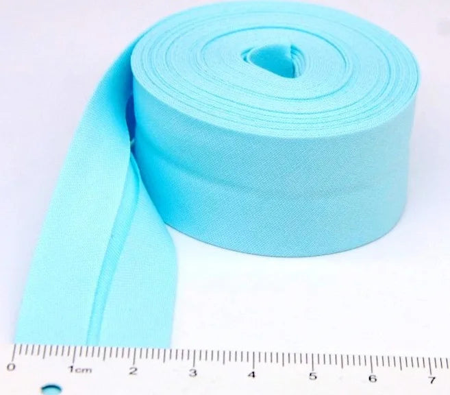 25mm (1“) width Bias Tape 100% Cotton Extra Soft for Baby Cloth Skin-friendly Fablic Bias Binding Tape Ironed Folded 12 yards