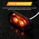 4pcs Sphere Lens Amber LED Side Marker Light Position Turn Signal Lamp Indicator Warning Trailer Truck Pickup Accessorie 12V 24V
