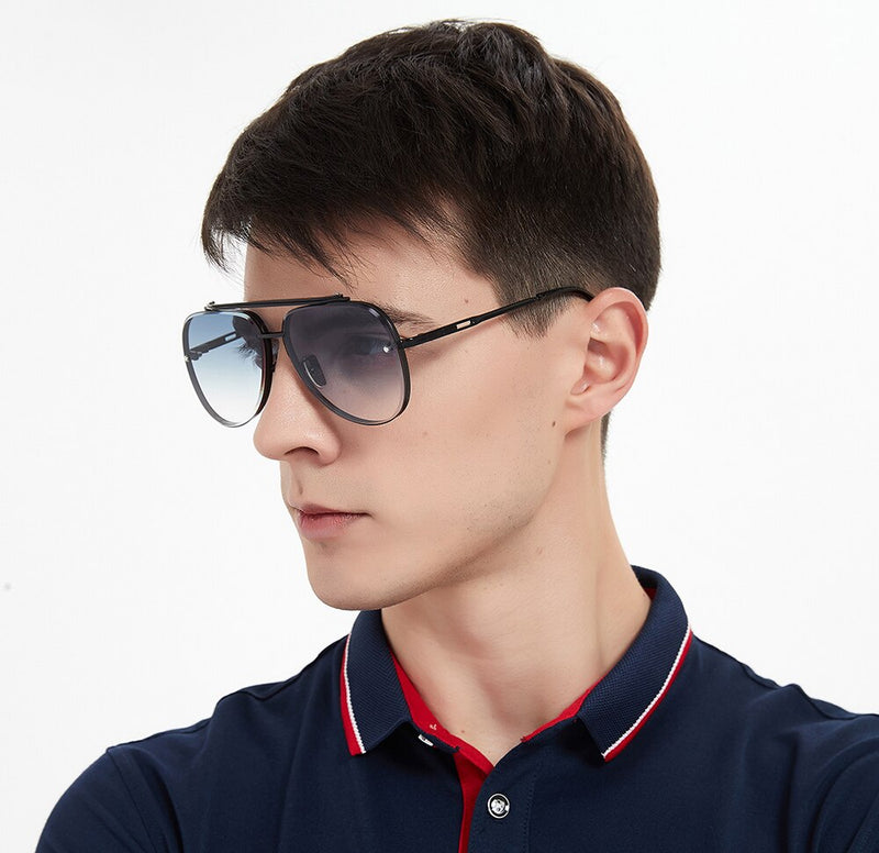 JackJad 2022 Fashion Mach Six Metal Pilot Style Gradient Sunglasses Cool Unique Men Women Vintage Brand Design Sun Glasses 2A103