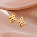 Skyrim Witch Knot Stud Earrings Women Stainless Steel Irish Knot Witchcraft Amulet Protection Earring 2024 Vintage Jewelry Gifts