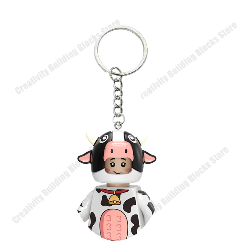 Hot Selling Classic Series keychain Mini 3D Character Model Set Building Blocks Assembling Toys Children's Birthday Gifts