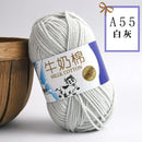 2Pcs Milk Cotton Knitting Yarn Soft Warm Yarn for Hand Knitting Worsted Crochet Threads Wool Line for Handmade