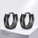Vnox Mens Small Hoops Earrings, Geometric Rhombus Surface Huggies, Anti Allergy Stainless Steel Boys Streetwear Jewelry