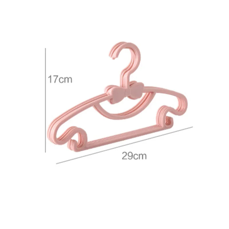 5PC Kids Clothes Hanger Racks Plastic Display Children Coats Hanger Baby Clothing Organizer Girls Boy Flexible Windproof Hanger