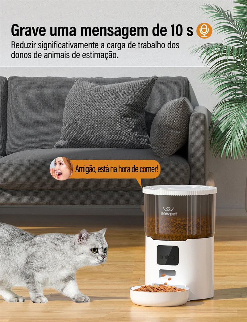 4L Automatic Pet Feeder For Cats WiFi Smart Swirl Slow Dog Feeder With Voice Recorder Large Capacity Timing Cat Food Dispenser