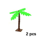 City House Accessories MOC Bricks 3471 2435 6064 Plant Tree Pine Prickly Bush 2x2x4 Green Grass Building Bricks Creative Toys