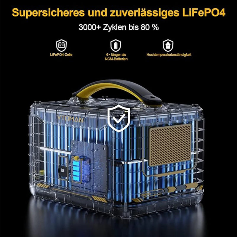 VTOMAN Jump 1500 Extra Battery 1548Wh, Backup LiFePO4 (LFP) Battery Jump 1000 & Jump 1500X & Jump 1800 Power