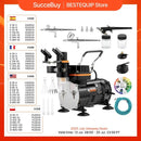 SucceBuy Professional Dual-Action Airbrush 120W Electric Spray Gun Air Brush Painting Set Art Nail Tattoo Makeup Model Sprayer