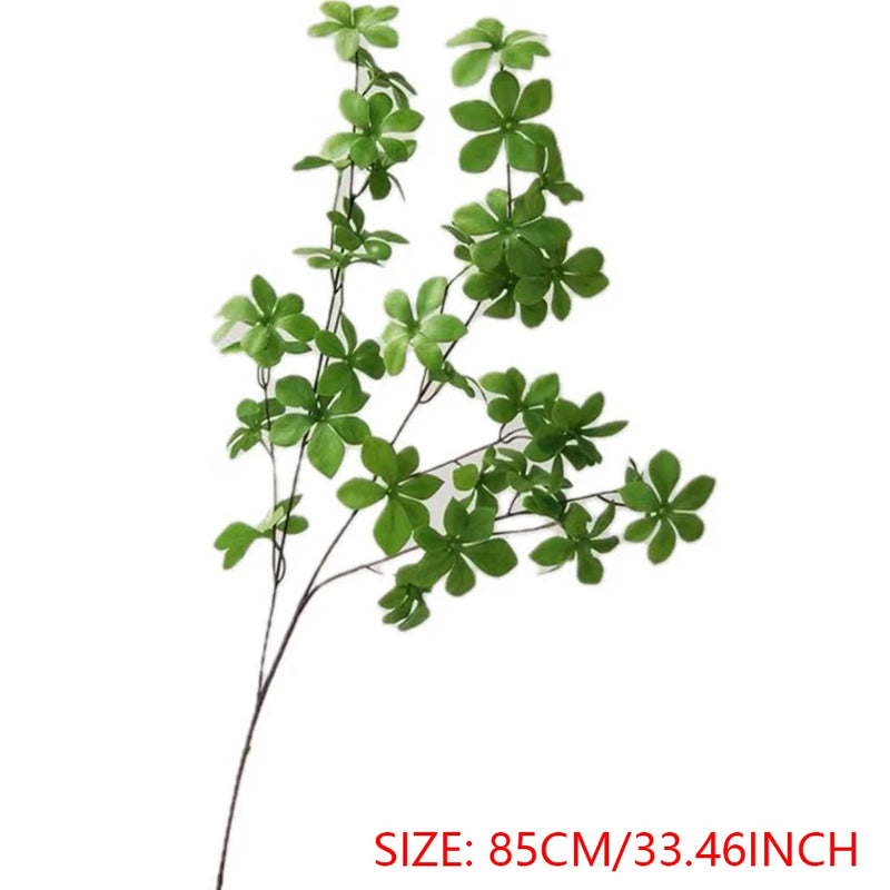 Artificial Ficus Twig Plant Faux Greenery Branches Leaf For Fresh Pastoral Style Shop Garden Office Home Banquet Decoration