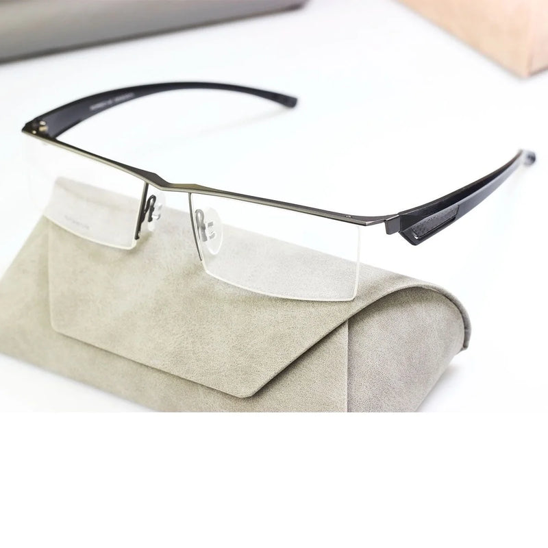 Vazrobe 160mm Oversized Eyeglasses Male Black Gold Glasses Frame Men Spetacles Prescription Semi Rimless Huge Large Wide Face