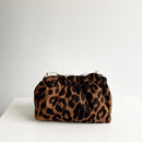 Fashion Women Pearl Zipper Makeup Bag Large Capacity Toiletry Travel Organizer Pouch Ladies Leopard Printed Make Up Bags Gift