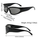 Trendy Y2K Cycling Sunglasses Outdoor Sports Shades Millennium Futuristic Sun Glasses UV Protection Street Shooting Eyewear