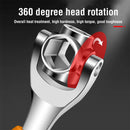 52 In 1 Socket Wrench Rotary Spanner Work with Spline Bolts 360 Degree Rotation Spanner Universal Furniture Car Repair Hand Tool