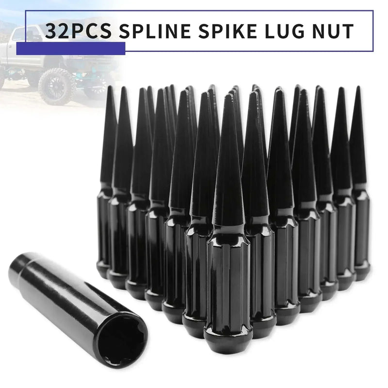 24/32 PCS Wheel Nuts M14X1.5 Nut Longer Nut Steel Lock Wheel Lug Nut Bolt With Spikes For Dodge Charger Challenger/Chevy/Ford