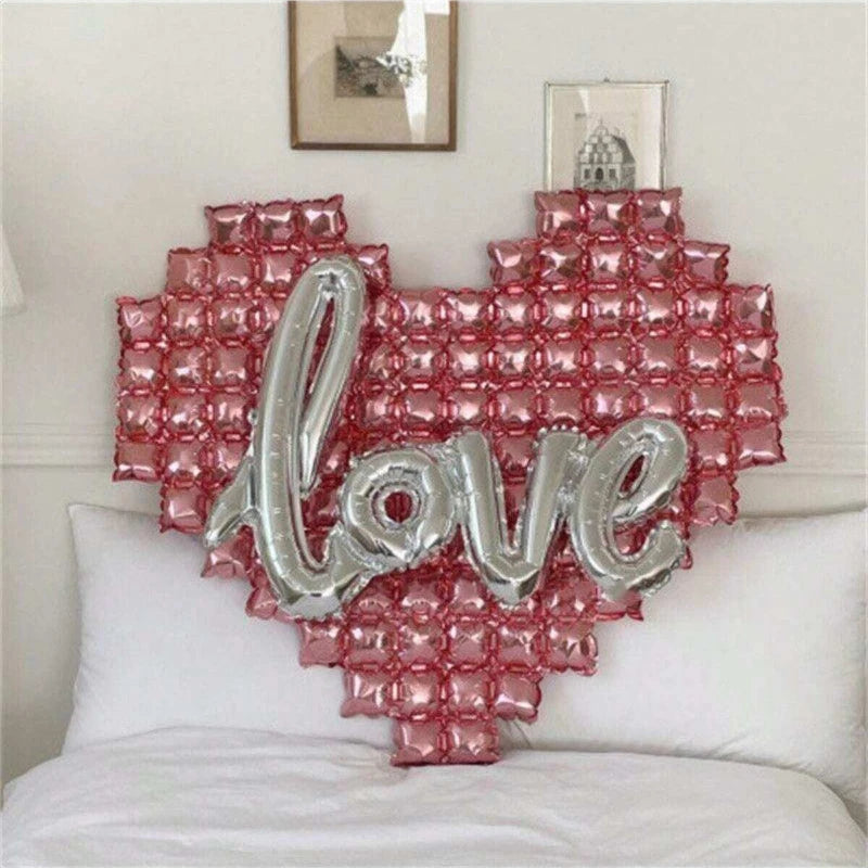 Heart Shaped Background Wall Foil Balloon Love Letter Balloons for Wedding Party Happy Valentines Day Home Decoration Supplies