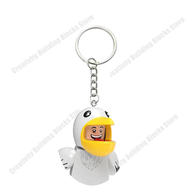 Hot Selling Classic Series keychain Mini 3D Character Model Set Building Blocks Assembling Toys Children's Birthday Gifts