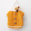 Designer Knitted Dog Sweaters Solid Color Autumn Winter Warm Pet Cat Clothing Chihuahua Lightweight Clothes for Small Dogs