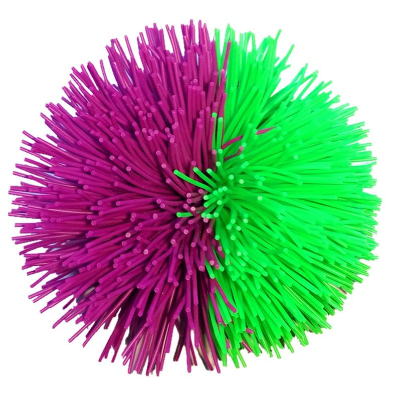 6pcs 6cm Colorful Silicone Koosh Ball Bouncing Fluffy Jugging Ball Sensory Fidgets Stress Relief Toy (Random Color)