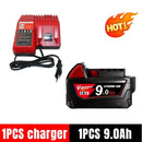 ⭐18V, 12800mAh For Milwaukee M18 Power Tool Battery, Charger, BR, XC, M18B5, 48-11-1860, Built-in 18650 Battery