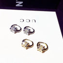 2023 New Designer Earrings Round Super Shiny Zircon Earrings Charming Luxury Women's Jewelry Cute Girl Gift Christmas Gift