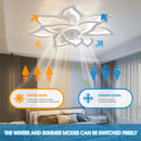 IRALAN Ceiling Light With Forward And Reverse Air Circulation Fan Stepless Dimming Light For Living Room Bedroom Office Lounge