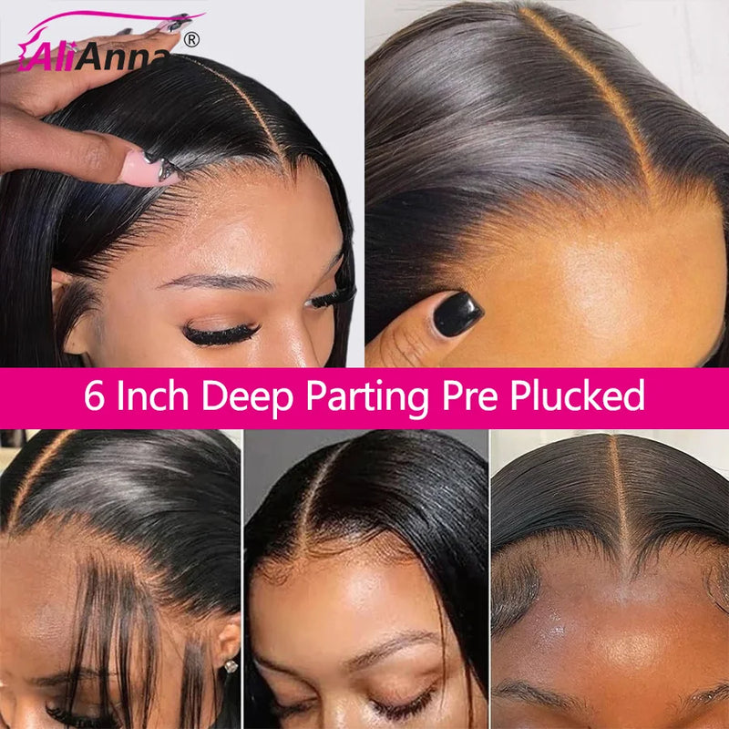 2x6 HD Lace Closure Human Hair Pre Plucked With Baby Hair For Women 14-24 Inch Transparent Straight Closure Fast Shipping